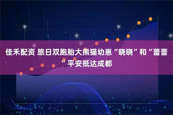 佳禾配资 旅日双胞胎大熊猫幼崽“晓晓”和“蕾蕾”平安抵达成都