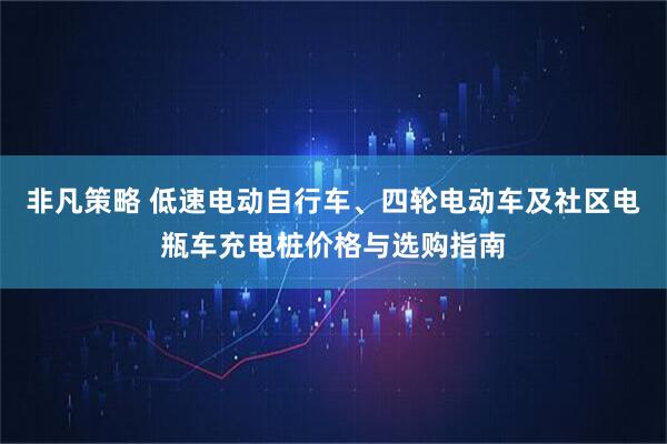 非凡策略 低速电动自行车、四轮电动车及社区电瓶车充电桩价格与选购指南